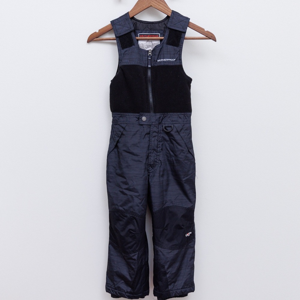 Weatherproof Blue Black Insulated Snow Bibs Overalls Size 5 Winter Ski Pants